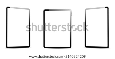 Realistic tablet mockup with blank screen. tablet vector isolated on white background