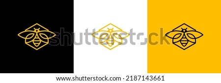 honey Bee animals logo vector