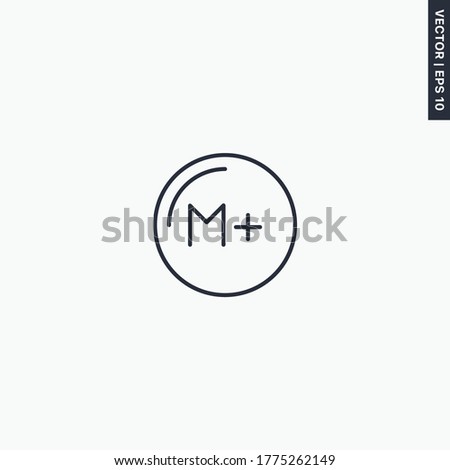 Adding value to buffer, linear style sign for mobile concept and web design. Symbol, logo illustration. Pixel perfect vector graphics