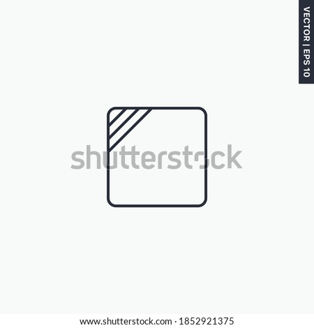 Dry in the shade, linear style sign for mobile concept and web design. Symbol, logo illustration. Pixel perfect vector graphics