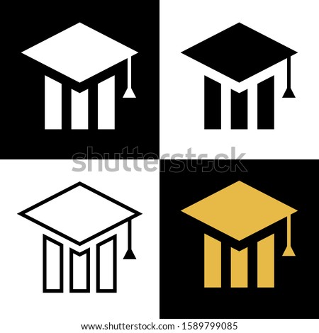 university education vector isolated logo concept