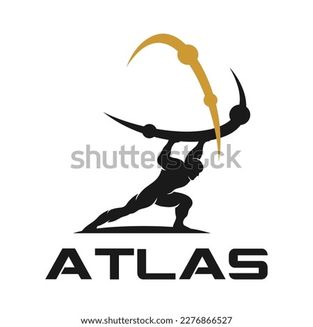 Modern Atlas logo. Vector illustration.