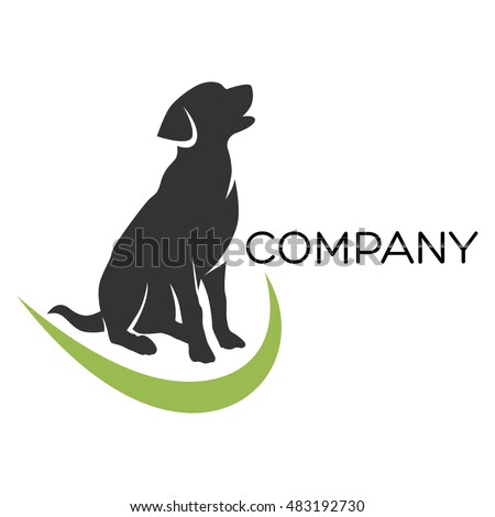 Sitting dog logo