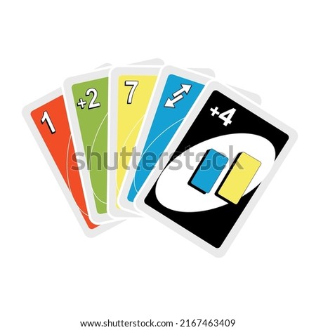 uno card vector illustration isolated on white background