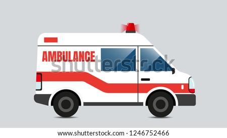 Ambulance emergency vector, isolated