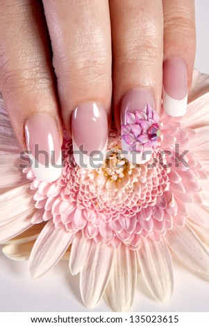 Beautiful nails with flower design