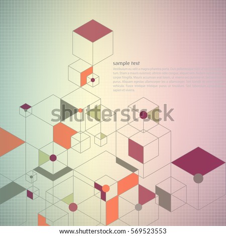 Abstract background with  cubes