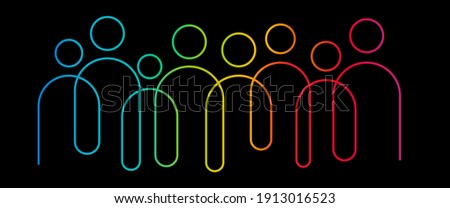 Inclusion and diversity infographic vector set, people vector logo for website  ストックフォト © 