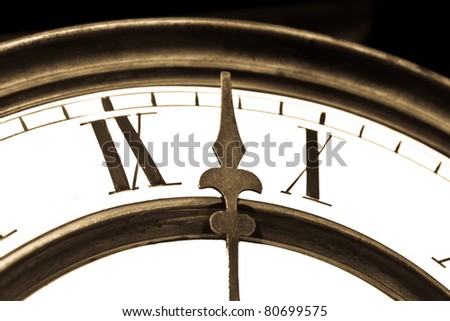 Old clock detail vintage background - Retro time background