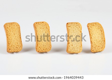 Crunchy Rusk or Toast for healthy life, Traditional biscuit , toast bread, crunchy toast, crispy milk rusk