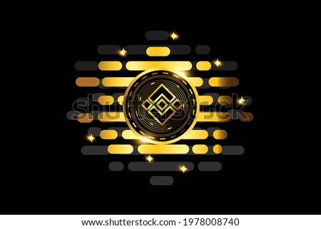 Binance.Digital currency. Cryptocurrency.Vector technology illustration.Sci fi digital futuristic theme.