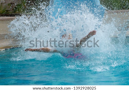 Similar – Image, Stock Photo Go for a swim! Boy (child)