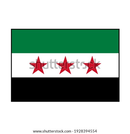 Syrian National Coalition Syrian Interim Government Flag Circle Vector