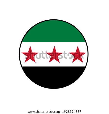 Syrian National Coalition Syrian Interim Government Flag Rectangle Vector