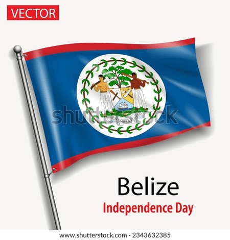 Belize flag national independence day vector flags in America 