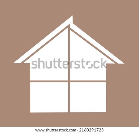 House icon, symbol with divided rooms. Vector illustration. Photo stock © 