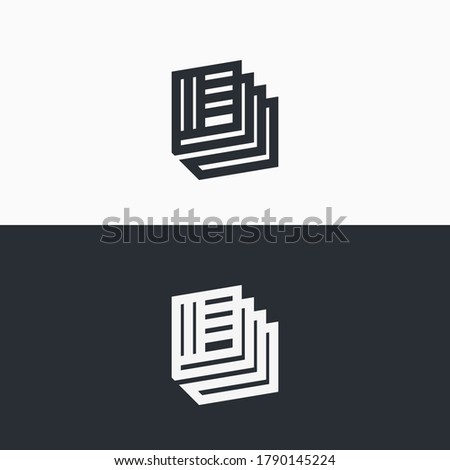 Vector illustration of a black colored icon for a stacked book