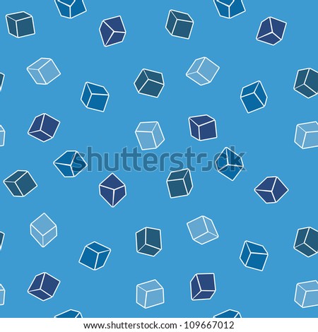 Abstract simple background - cubes in blue