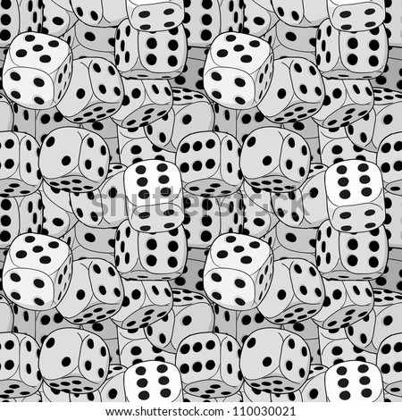 Vector pattern - the dices close-up by pzAxe, via ShutterStock | Vector ...