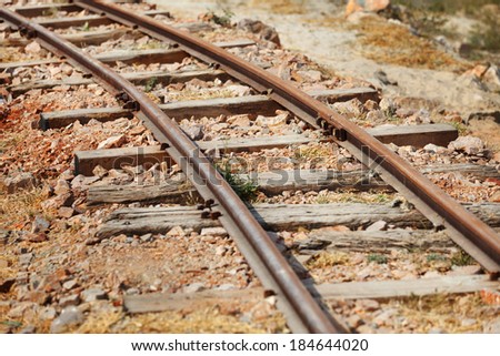 The old narrow-gauge railway close up