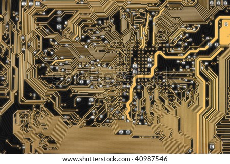 Abstract circuit board dark background in hi-tech style