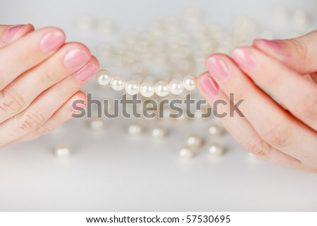Beads from artificial pearls