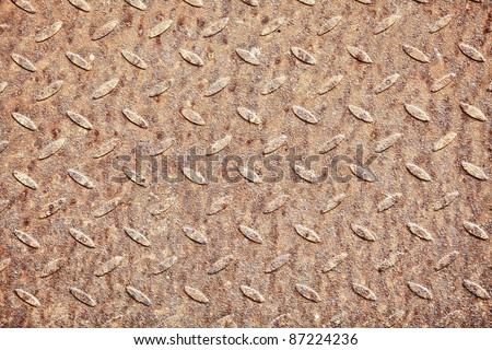 Rusty metal floor - texture in retro style