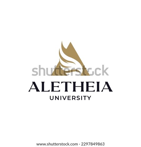 A unique logo combination of the letter A and wings. It is suitable for financial companies, universities or others.