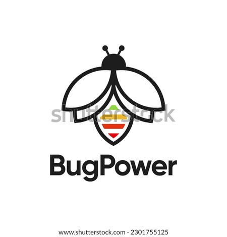 Modern logo of bug and battery combination. It is suitable for use as a battery indicator icon.