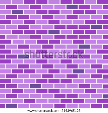 Vector illustration of a beautiful purple brick wall that alternates between them. for background