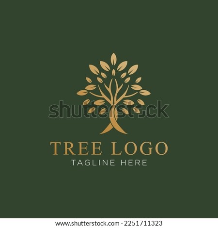 Tree vector icon. Nature trees vector illustration logo design.