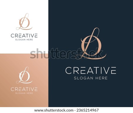 Initial letter OL, LO logo design vector illustration
