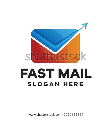 Fast Mail Gradient Logo Design