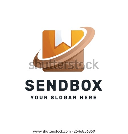 Speed Box Icon Logo Design Element with Gradient Colorful Style