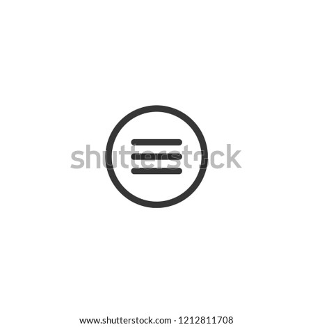 Menu icon, hamburger menu ,simple thin line icon, linear pictogram