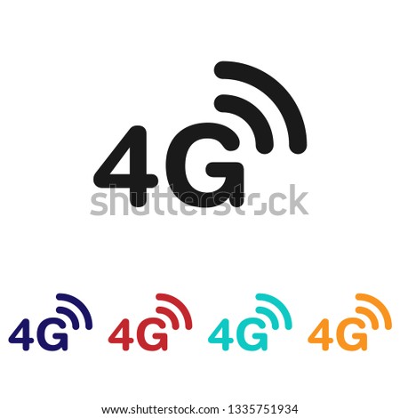 4G vector icon
