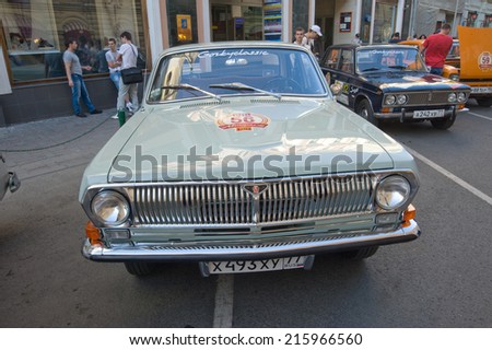 MOSCOW, RUSSIA - July 26, 2014:  Bright GAZ-24 \