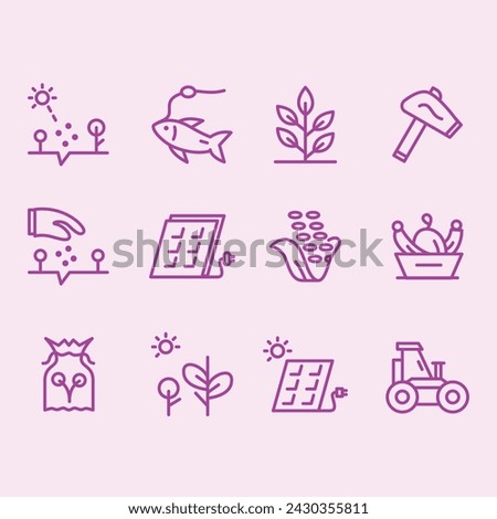 Fram outline icon. Variants of farm life vector icon