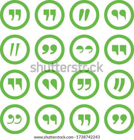 Punctuation marks. Large set of punctuation marks in circles isolated on a white background. Vector, cartoon illustration. Vector.