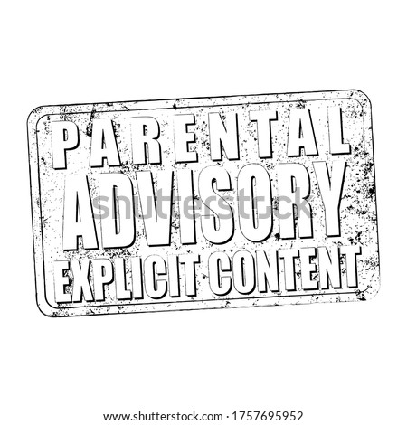 Parental Advisory Explicit Content Text Box vector for poster or t-shirt fashion Design