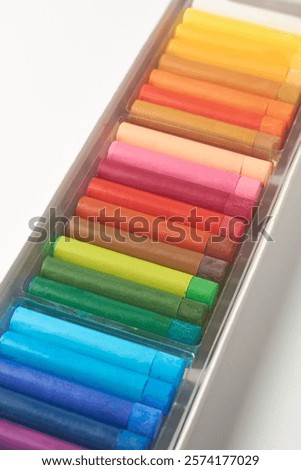 Similar – Image, Stock Photo multicolored crayons on the background of green chalk school blackboard