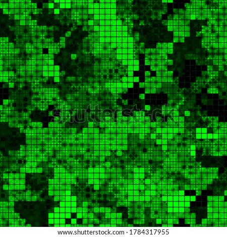 Military camouflage seamless pattern. Urban digital pixel style. Abstract army and hunting masking ornament texture. Vector illustration background