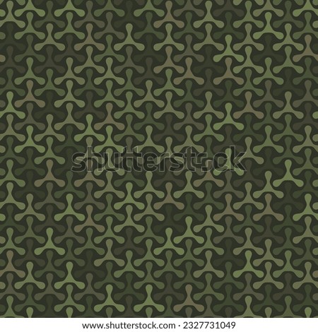 Texture military digital green camouflage seamless pattern for swamp forest. Abstract woodland army and hunting masking ornament background. Vector digital triplex mosaic camo texture