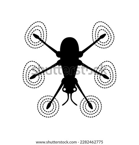 Water strider icon. Hand drawn black and white vector illustration.