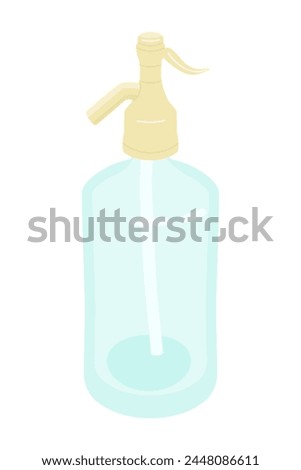 Retro siphon isolated on white - hand drawn vector illustration.