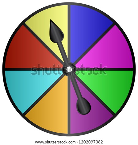 Board Game Color Spinner Vector Illustration Symbol