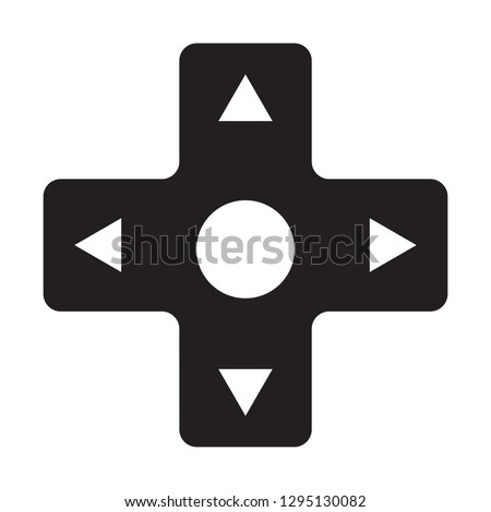 Video Game Controller D-Pad Direction Directional Pad E-Sports Vector Illustration Icon