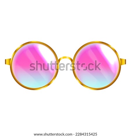 Rose-Colored Glasses Round Fashion Icon