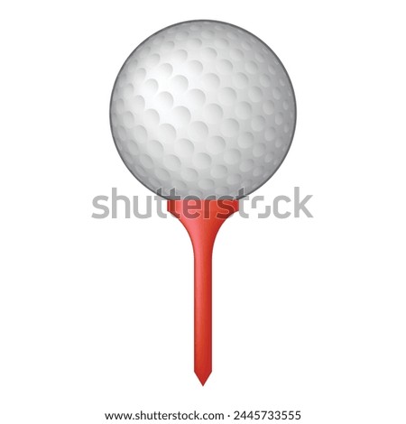 illustration of a golf ball with tee