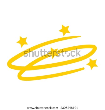 Dizzy Star Emoji. Comic book style symbol.vector illustration
